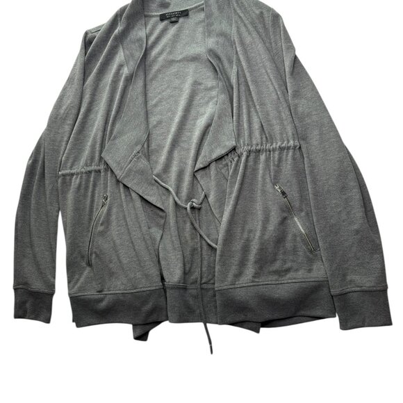 All Saints Gray Wrap Cardigan Sweater. Size Women's US 4.  Gina Drape Jacket - Picture 13 of 13
